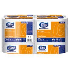 Papel-Higienico-Em-Rolo-Folha-Simples-Elite-Classic-Com-8-Rolos-De-300-M-Cada